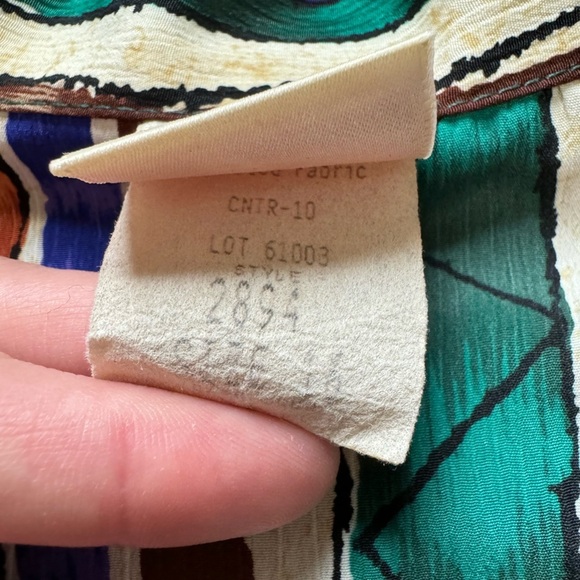 Vintage 80s Funky Colorful Graff Lightweight Blazer Size 16 - Picture 9 of 11